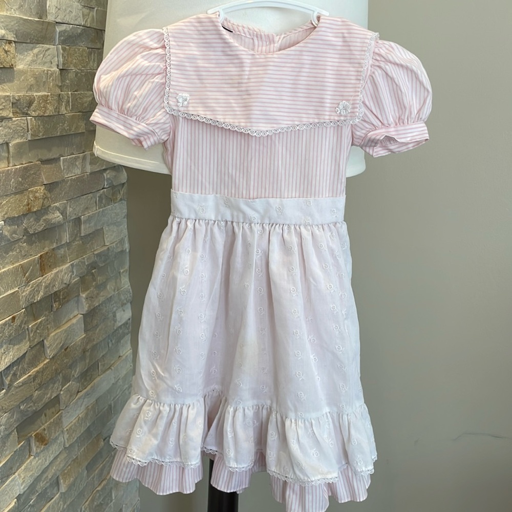 Vintage Pink Striped Dress